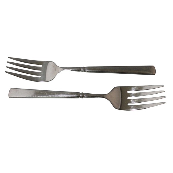 Oneida Satin Easton Stainless Flatware set of 2 serving Forks- USA - Picture 1 of 3